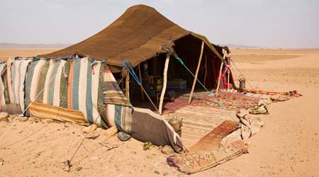 Homes in the desert Bedouin tents 